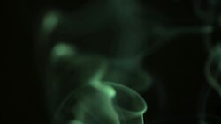Slow Motion: Smoke green color Stock Footage