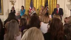 President Trump marks women's history month News Clip