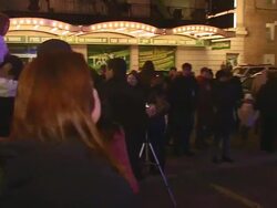 Celebration of the Birth of Jesus by Stephen Baldwin at Times Square Nativity Stock Footage