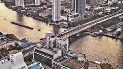 Bangkok aerial view Stock Footage