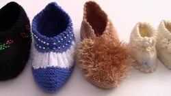 DOLLY:Handmade Socks Stock Footage