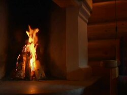 Fire in the oven. Stock Footage