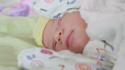 sleeping newborn baby Stock Footage