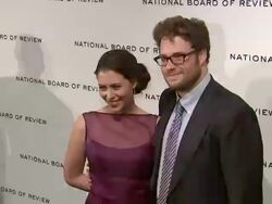 Seth Rogen, Lauren Miller at National Board of Review Awards Gala - Red Carpet at Cipriani 42nd Street on 1/10/2012 in New York City, NY. Stock Footage