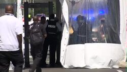 Police and security outside Republican Convention News Clip