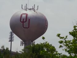 Water tower at The University of Oklahoma Stock Footage