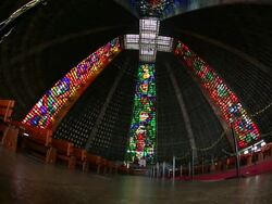 ATMOSPHERE - Preparations for World Youth Day & Pope Francis' Visit on June 25, 2013 in Rio de Janeiro, Brazil. (Origlia Video/Footage by Getty Images) Stock Footage