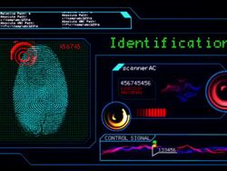 Fingerprint scanner Stock Footage