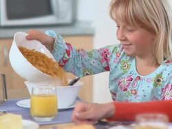 Having Breakfast Stock Footage