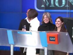 Nasdaq opening bell ringing ceremony with the stars of 'Mad Money' Stock Footage