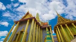 Wat Phra Kaew Thailand architecture, beautiful Stock Footage