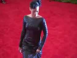 Rihanna at "Schiaparelli And Prada: Impossible Conversations" Costume Institute Gala Stock Footage