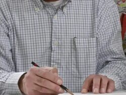 HD: Senior Man Sketching Stock Footage