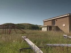 A park hidden in the tall grass Stock Footage