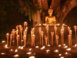 Buddhist Night Stock Footage