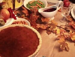 Serving Christmas Turkey Dinner Stock Footage