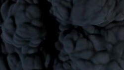 Top view explosion with smoke coming at cam and luma matte Stock Footage