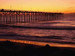 Sunrise Pier Stock Footage