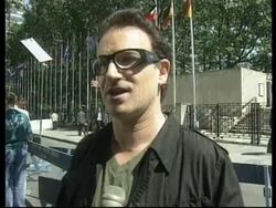 ENTERTAINMENT DAILY: ENT5- BONO AT UN News Clip