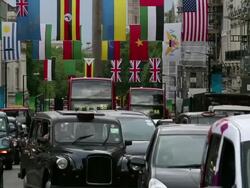 Lower Regent Street Traffic Stock Footage
