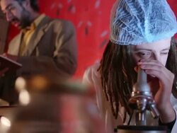 Crazy scientists Stock Footage