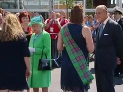 Queen Elizabeth II and Prince Philip Visit Commonwealth Games Sites News Clip