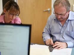 Colleagues concluding discussion Stock Footage