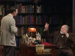 PERFORMANCE - Judd Hirsch, Tom Cavanagh at Freud's Last Session Presented By The Broad Stage Stock Footage