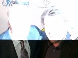 Martin Sheen and Emilio Estevez at 'The Way' premiere in New York on 10/5/2011  (Footage by WireImage Video/Getty Images Entertainment Video) Stock Footage