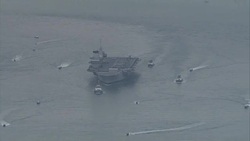 HMS Queen Elizabeth in Portsmouth Aerials News Clip