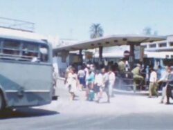 Old Tel Aviv Central Bus Station Stock Footage