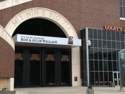 One of the entrances to TCF Stadium, the new football stadium located on the campus of the University of Minnesota  Stock Footage