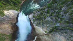 Aerial Wyoming Yellowstone National Park Stock Footage
