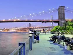 TIME LAPSE: Brooklyn Bridge Park, New York City Stock Footage