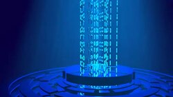 digital binary data scan loop background Stock Footage