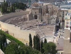 Roman Amphitheatre - Cartagena, Spain Stock Footage