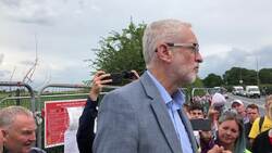 Jeremy Corbyn meets fracking protesters in Lancashire News Clip