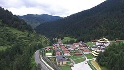 A Small Tibetan Monastery In Western China Stock Footage