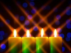 Four candles Stock Footage