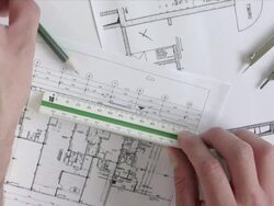 Technical Drawing "ruler&pencil" HD Stock Footage