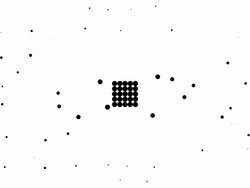 RECTANGLE - energetic field, pure black dots (TRANSITION) Stock Footage