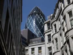 Gherkin Skycraper Goes Into Receivership Stock Footage