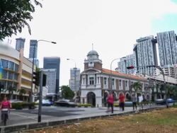 Chinatown Road With Traffic In Singapore Time Lapse. Stock Footage
