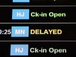 Flight delayed Stock Footage
