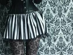 emo girl with a heart of paper Stock Footage