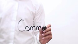 Hand Writing 'Communication' Stock Footage