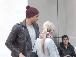 Ashley Banjo at Celebrity Video Sightings Stock Footage