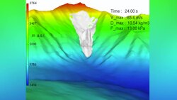 FLOW-3D Modeling of a Snow Avalanche Stock Footage