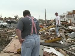 Rescue and Recovery Efforts Following Joplin, MO Tornado Stock Footage