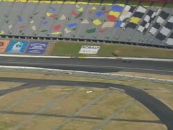 MS AERIAL TS ZI Shot of Lowe's Motor Speedway / North Carolina, United States Stock Footage
